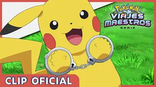 ¡Pikachu es sospechoso! | Serie Viajes Maestros Pokémon | Clip oficial