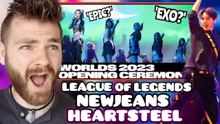 Worlds 2023 Finals Opening Ceremony | LEAGUE OF LEGENDS | NewJeans x HEARTSTEEL & More! | REACTION!