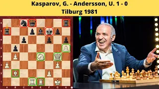 ♚ SZACHY. Kasparov masakruje Anderssona w mistrzowskim stylu.