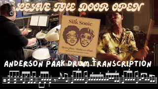 "Leave The Door Open" by Silk Sonic // Anderson .Paak Drum Transcription