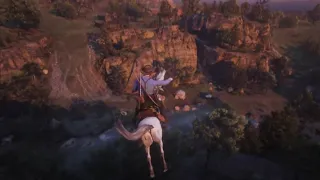 RDR2 - Arthur Falls Off A Cliff With Horse