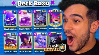 MONTEI UM DECK DE CADA COR NO CLASH ROYALE E DEU CERTO 🔵😱