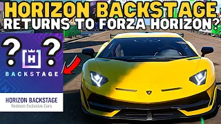 IS Horizon backstage returning to Forza Horizon 5-NEW way of getting RARE and EXCLUSIVE cars.. maybe