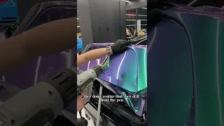 Subaru BRZ Trunk Wrapped in Purple Iridescent