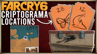 HOW TO UNLOCK THE CRIPTOGRAM CHEST - FAR CRY 6 - CHART 12 SHARK 28 YARAN QUEEN BUTTERFLY LOCATIONS