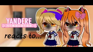 YANDERE SIMULATOR REACTS TO SOME EDITS / AYANO X TARO / FEATURING BUDO MASUTA - TARO YANDERE AU