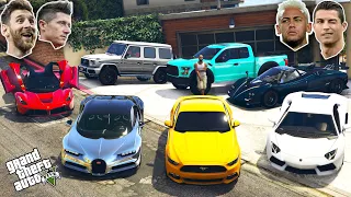 GTA 5 - Stealing FAMOUS FOOTBALLER Super Cars with Franklin! (Real Life Cars #123)