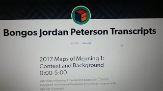 Jordan Peterson Transcript Maps of Meaning 1 Context and Background 0:00-5:00