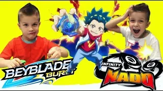 SUPER батл ИНФИНИТИ НАДО разрывает БЕЙБЛЕЙД БЁРСТ / Beyblade Burst VS  INFINITY NADO