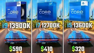 INTEL i9 13900K vs i7 12700K vs i5 13600K  | Test in 6 Games