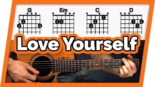 Love Yourself Guitar Tutorial (Justin Bieber) Easy Chords Guitar Lesson