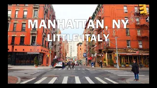 Little Italy, Manhattan, NY - Driving Downtown 4K