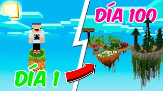 Sobreviví 100 días en MINECRAFT pero en un SOLO BLOQUE