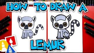 How To Draw A Cute Cartoon Lemur
