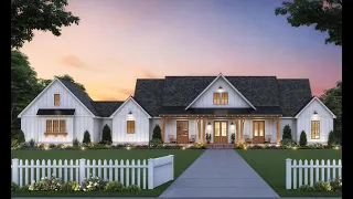 MODERN FARMHOUSE PLAN 4534-00034 WITH INTERIOR