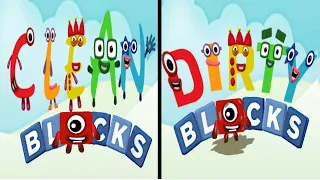 Numberblocks Intro song but Clean and Dirty Spilling- Learn The Opposite words with Numberblocks