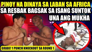 PINOY na DINAYA sa AFRICA sa REMATCH BULAGTA ISANG SUNTOK sa ROUND 1