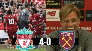 Liverpool 4-0 West Ham United All Goals & Highlights 8/12/18