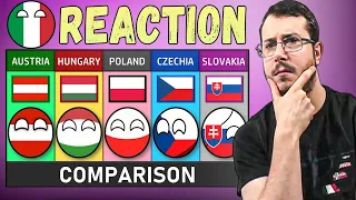 Austria vs Hungary vs Poland vs Czech Republic vs Slovakia - Country Comparison ITALIAN REACTION