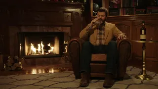 Nick Offerman Yule Log with Music