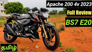2023 New Apache RTR 200 4V bs7|1.78lakhs😍|Riding modes💥|full review|mileage|Onroad price in tamil
