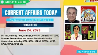 June 24,  2023 Current Affairs in English by GKToday