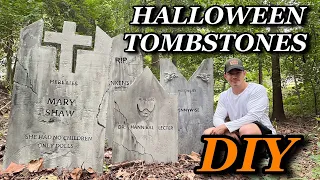 HOW TO MAKE REALISTIC HALLOWEEN TOMBSTONES - TUTORIAL