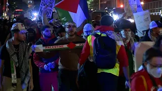 Large crowd marches through Boston in support of Palestine