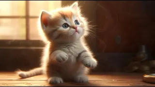 Baby Animals - Cute Moments of Kittens with Relaxing Music.