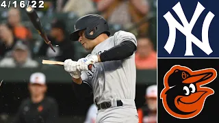 New York Yankees Highlights: vs Baltimore Orioles | 4/16/22