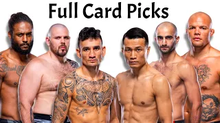 My Full Card Predictions & Breakdown For UFC Fight Night Holloway vs The Korean Zombie.