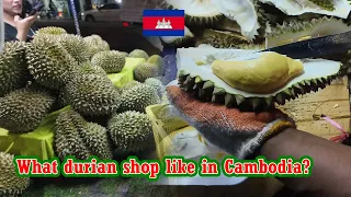 Hard working family selling durian on the street. Phnom Penh, Cambodia 🇰🇭