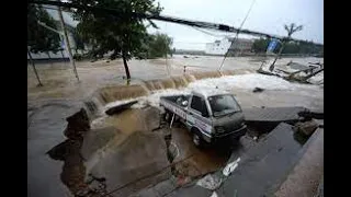 China river bursts and flooding! Streets flooded in Jinan, Shandong