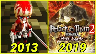 Evolution of Attack on Titan Games (2013-2021)