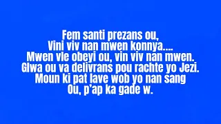 Fem santi prezans ou-voix-Jezi viv nan mwen.