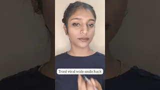 OMG 😱 this Viral wide smile hack 🤯 #shorts #viralshorts #makeuphacks #smile