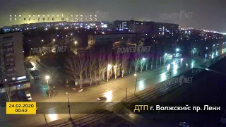 ДТП (авария г. Волжский) пр. Ленина ул. Мечникова 24-02-2020 00-52