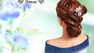 Красивая прическа на длинные волосы. Beautiful hairstyle Kapralova Olga