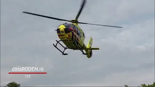 Traumahelikopter landt in Roden