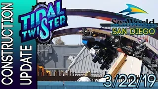 HUGE Tidal Twister Construction Update 3/22/19 | SeaWorld San Diego's New Coaster!