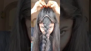 Cute Braided Half Up With Spring Bun|Quick Monsoon Hairstyle#shorts#youtubeshorts#hairstyle#ytshorts