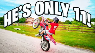 Giving An 11 Year Old My CRF150R | Braap Vlogs