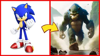 SONIC the Hedgehog ALL CHARACTERS as KING KONG 2023