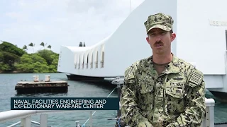 US Navy Teams Survey The USS Arizona Memorial