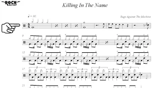 RAGE AGAINST THE MACHINE - Killing in the name [DRUM SCORE]