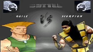 Guile Vs. Scorpion (Mortal Kombat Vs. Street Fighter) MUGEN Gameplay (17+ Audience Only)