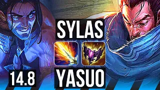 SYLAS vs YASUO (MID) | 22/0/4, Legendary | BR Master | 14.8