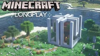 Minecraft Hardcore Longplay - Relaxing Adventure, Building a Small Modern House (No Commentary) 1.17