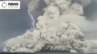 Undersea volcano eruption triggers tsunami waves across the South Pacific