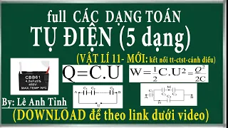 Bài 14. Tụ điện- chân trời sáng tạo, Bài 21. Tụ điện- kết nối tri thức- các dạng bài tập về tụ điện